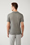 Men's Anthracite 3-Button Polo Collar Knitwear Regular Fit T-Shirt A41Y5067 - 4