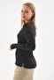 Glitter Knitwear Blouse Black - 3