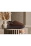 Women's Platform Brown Slippers with Fur Inside and Adjustable Velcro on the Back 9000-102 - 4