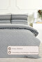 Bruno Duvet Cover Set Single Fitted Sheet (160X220 cm) Gray - 2