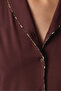 Brown Margot Snake Print Long Sleeve Shirt Pants Pajama Set - 4