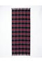 Black Red Plaid Woven Shawl – Soft Acrylic Shawl with a Silk Feel - 6