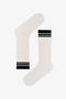 White Black Gray Urban Striped Cotton 3 Pairs of Socks - 2