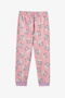 Girl's Pink Dainty Kitty Cotton Long Sleeve 2-Piece Pajama Set - 4