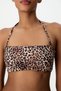 Leo Strapless Leopard Patterned Bikini Top - 2