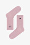 Gray Pink Soft Hearts Cotton 5 Pairs of Socks - 4
