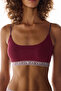 Burgundy Harvard Bralet with Removable Pads - 4