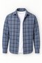 Carol Relaxed Fit Cotton Striped Flannel Men's Shirt - Blue