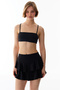 Black Ribbed Sports Bra - 5