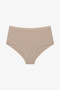 Beige Cotton High Waist 3-Piece Slip Panties - 2