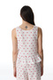 Off-White Red Hearts Cotton Piece Athlete Pajama Top - 5