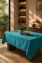Tablecloth 1.30 Cm X 1.70 Cm Petrol Blue