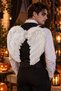 White Feather Angel Wing Elastic Halloween Costume Accessory 45X35 cm - 2