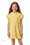 Yellow Frill Towel Kaftan for Girls