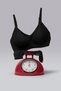 Zerogram - Ribbed Light Invisible Black Wire-Free Bra