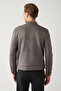 Men's Anthracite Stand Collar Suede Textured Seasonal Comfort Fit Coat B006002 - 4