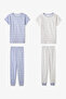 Girl's Lilac Diamond Short Sleeve 2-Piece Pajama Set - 5