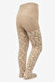 Girl's Pretty Leopard Towel Bitter Brown Pantyhose - 4