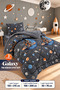 Galaxy |   Space Patterned Wellsoft Double-Sided Single Elastic Sheet + Pillowcase Sleeping Set |   Bedspread |   Quilt |   Elastic Fitted Sheet |   Pillowcase |   Space |   Sleep - 3 Pieces