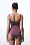Burgundy Dina Rose Buckled Corset Shaping Swimsuit - 2