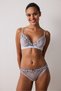 Striped Glam Embroidered Underwire Unpadded Bra