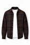 Brandon Relaxed Fit Cotton Wide Striped Lumberjack Men's Shirt - Brown