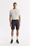 Men's Anthracite Elastic Waist Ribbed Bi-Stretch Relaxed Fit Shorts A51Y3652
