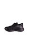 26104004 Black Genuine Leather Women's Zippered Wedge Sole Shoes - 4