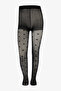 Girl's Pretty Mini Heart Black Pantyhose