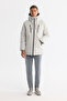 Men's Light Grey Hooded Water Repellent Windproof Goose down Comfort Fit Coat A42Y6044 - 3