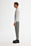 Men's Gray High Crew Neck Rayon Non-Pilling Regular Fit Knitwear Sweater A42Y5001 - 3