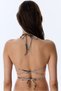 Zoe Minimal Triangle Bikini-Oberteil mit Blattmuster - 2