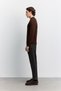 Men's Brown Crew Neck Plain Sweater B005021 - 3