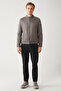 Men's Anthracite Stand Collar Suede Textured Seasonal Comfort Fit Coat B006002 - 6
