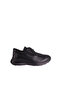 26104004 Black Genuine Leather Women's Zippered Wedge Sole Shoes