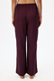 Burgundy Aurora Satin Floral Pajama Bottoms - 3