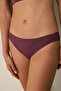 Burgundy Pointel Laser Cut Non-Marking Regular Waist Slip Panties