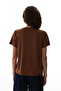 Brown Modal Crew Neck T-Shirt - 6
