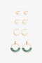 Gold Color Pearl Earring Set