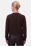 Women's Nina Crew Neck Brown Basic Cardigan - 5