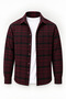 Brandon Relaxed Fit Cotton Wide Striped Lumberjack Men's Shirt - Burgundy