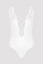 Rita Swimsuit with Mesh Detail on White Shoulders - Free Masur Collection - 6