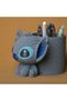 3D Printed Knitted Pen Holder - Desktop Pen Organizer with Cute Characters - Gray - 3