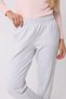 Defy's Women's Fleece Lined 3 Yarn Regular Fit Grey Jogger Sweatpants with Elastic Waist and Cuffs - 3