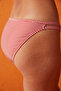 Cinnamon White Striped Side Bikini Bottom with Hollow Out Detail on the Sides - 2