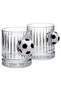 Football Bulk Set of 2 Luxury Crystal Whiskey Glasses 355 Cc