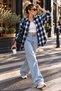 Cotton Plaid Lumberjack Shirt Oversized