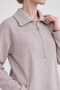 Sim Detailed Cashmere Double Set Mink - 4