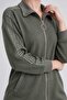 Stone Embellished Sleeves Cashmere Double Suit Khaki - 4