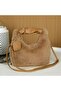 Life Women's Stylish Fur Zippered Soft Plush Shoulder Bag - 5